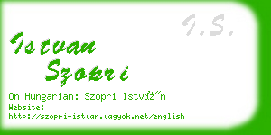 istvan szopri business card